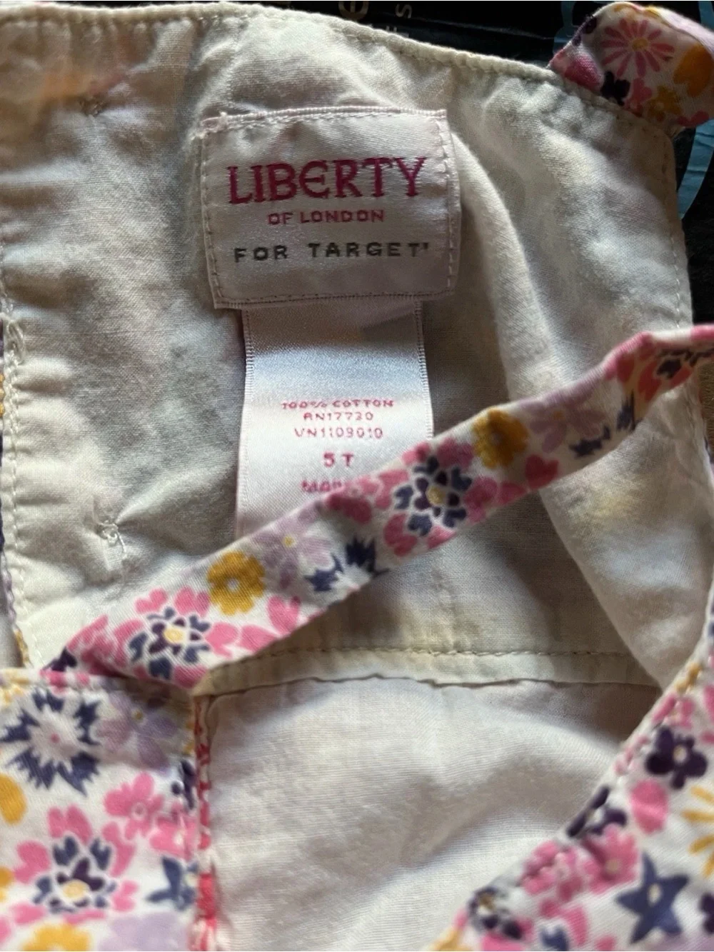 Liberty of London Target Ruffled Sleeveless Dress Floral Flowers 5T
